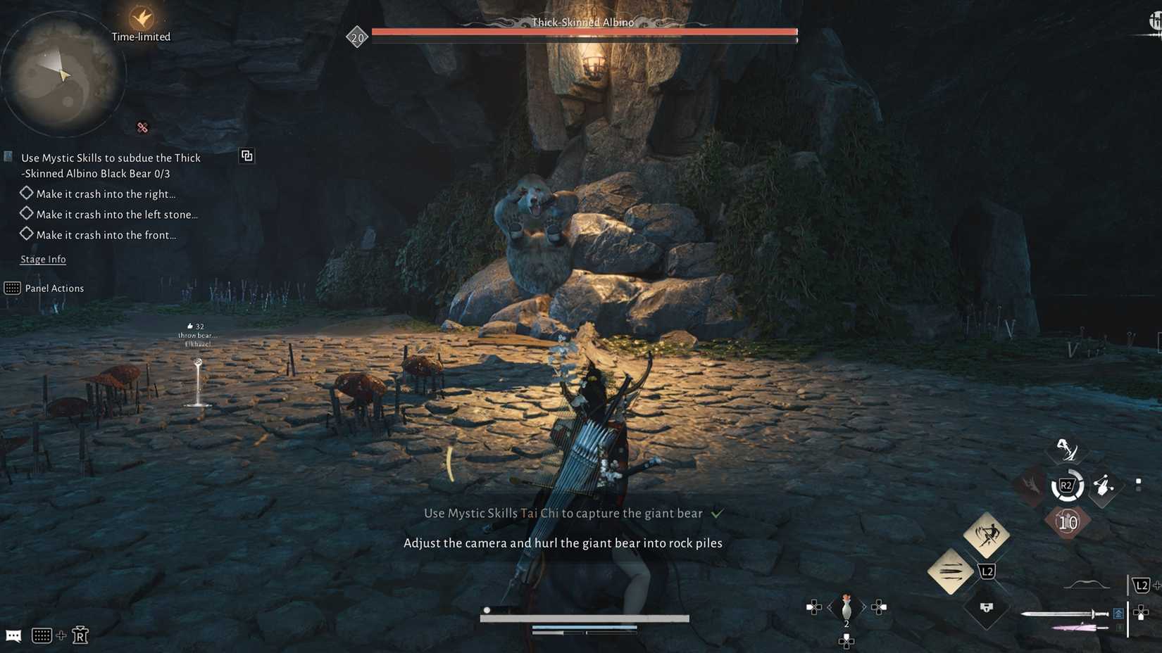 use tai chi on the bear in wwm where the winds meet