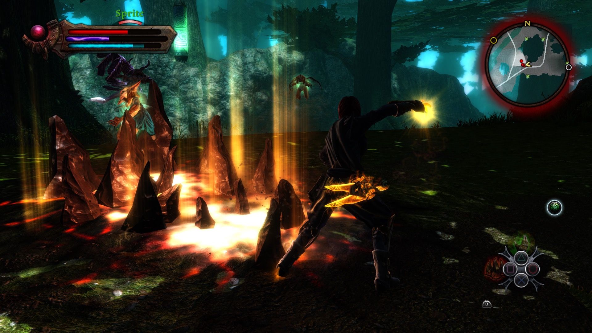 Using earth magic on enemies in Kingdoms of Amalur Reckoning