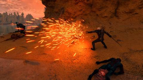 Using fire magic in The Witcher 3 Wild Hunt
