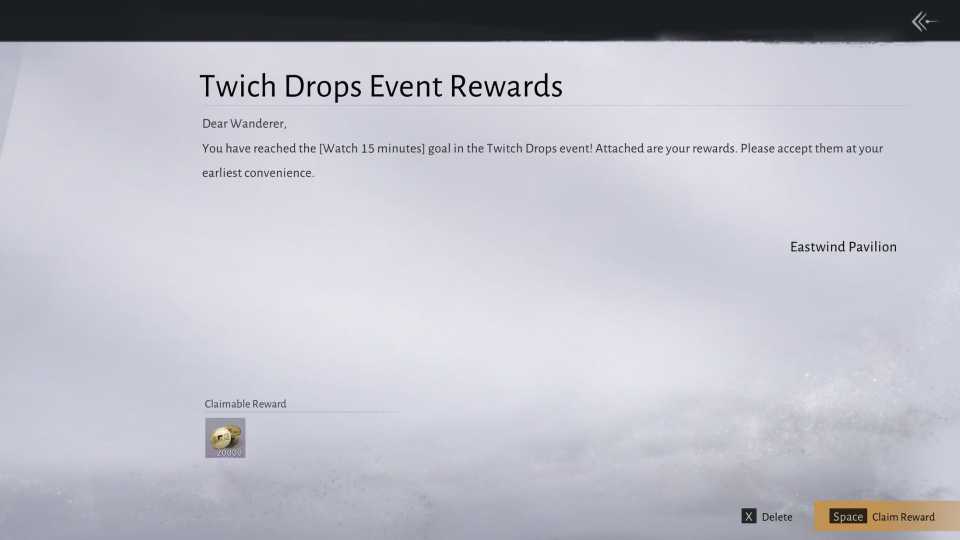 Where Winds Meet Twitch Drops Event Rewards