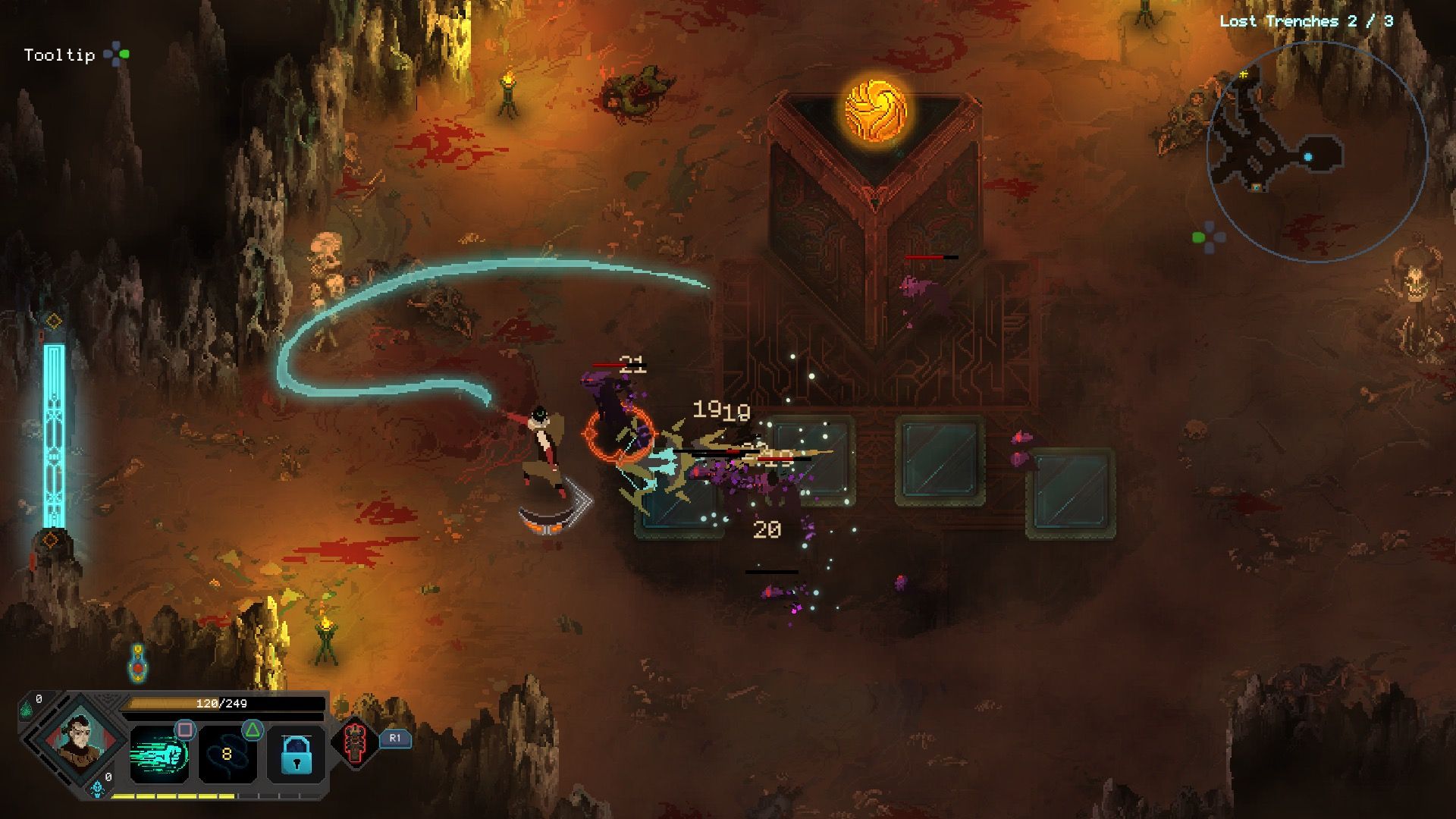 Whipping enemies in Children of Morta