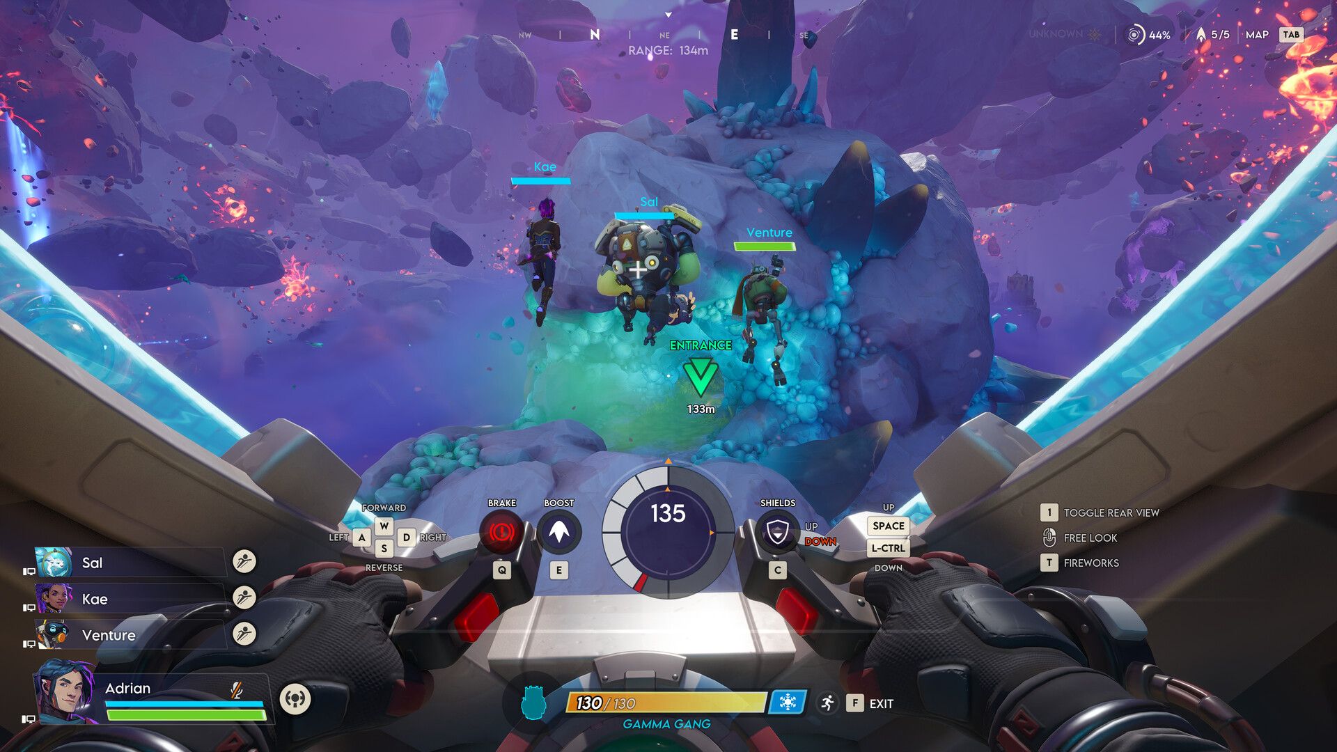 wildgate party on asteroid