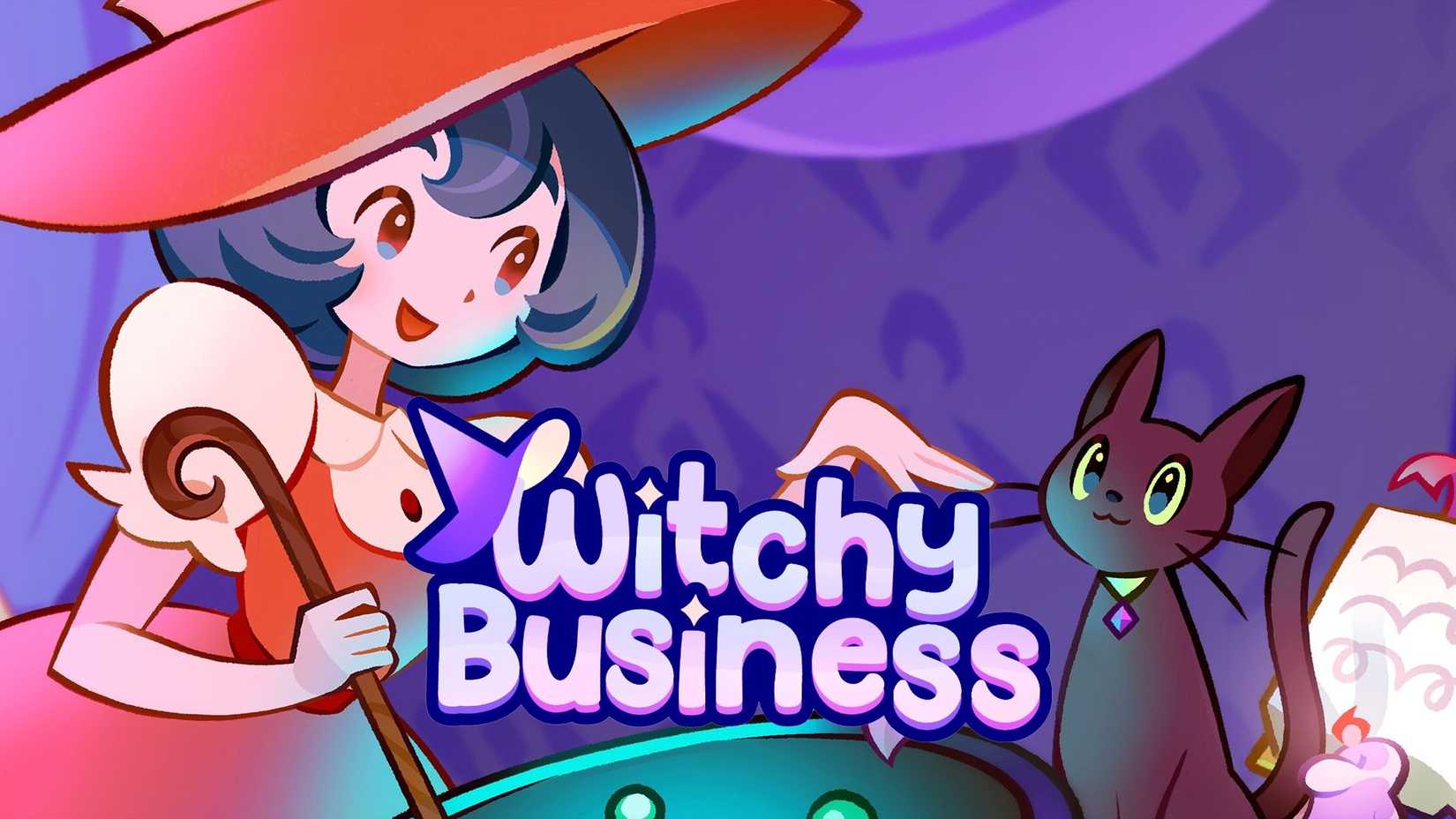 Witchy Business Cover Art Featuring PC and Nekomancer