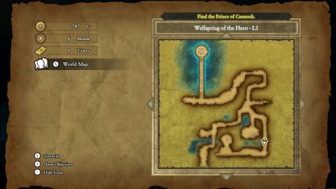 Wizard's Staff map location in Dragon Quest 2 Remake