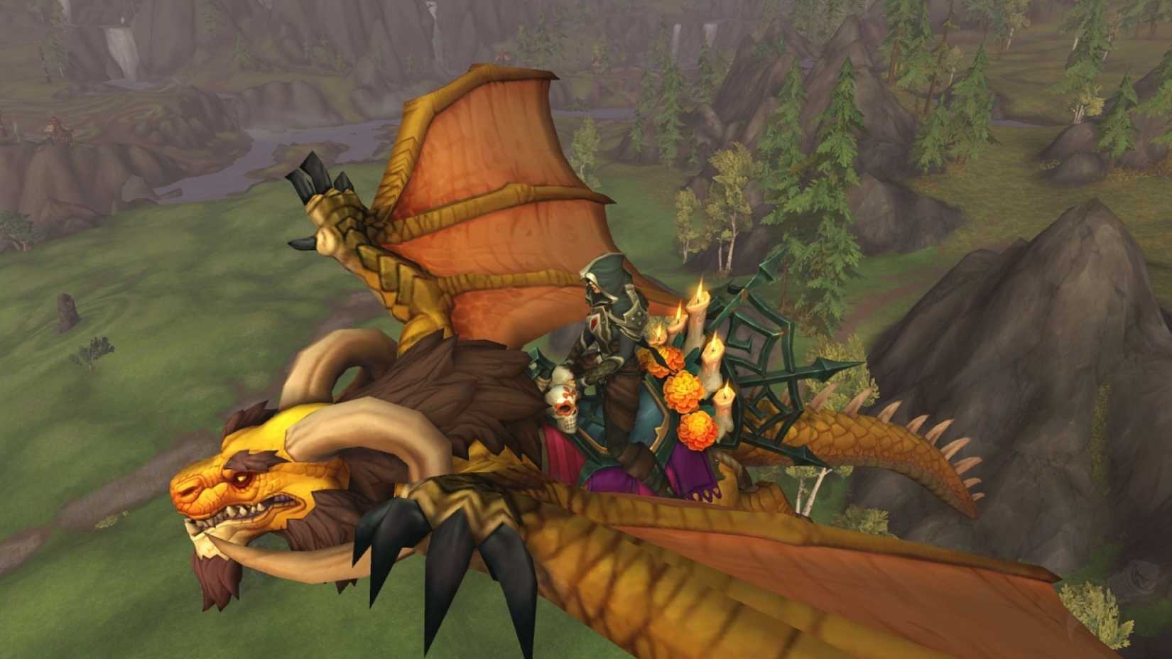world of warcraft day of the dead cliffside wylderdrake armor