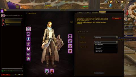 world of warcraft midnight beta transmog situations movement