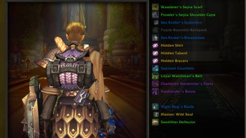 world of warcraft pilgrim's bounty backpacks purple