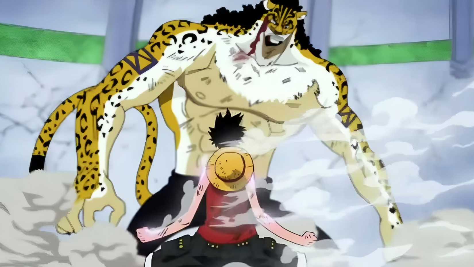 Luffy vs rob Lucci in Enies lobby