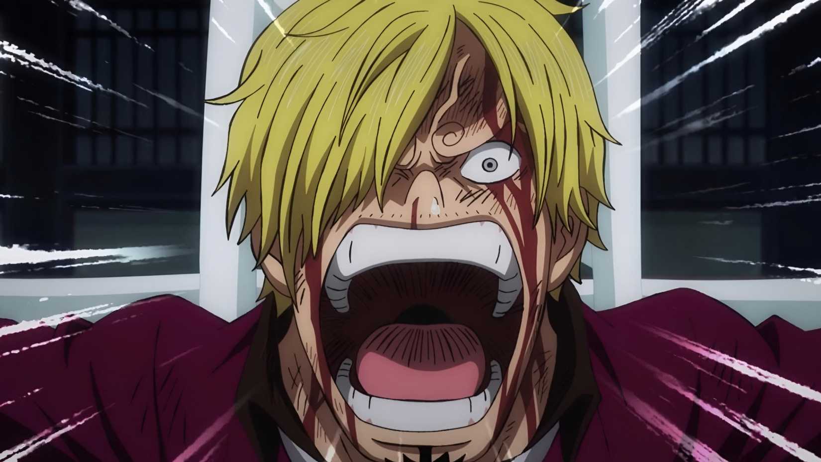 Sanji crying out for Robin
