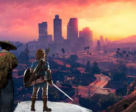 11 Best Open-World Games To Switch Off Your Brain While Playing GoT Jin and Zelda's Link looking over Los Santos