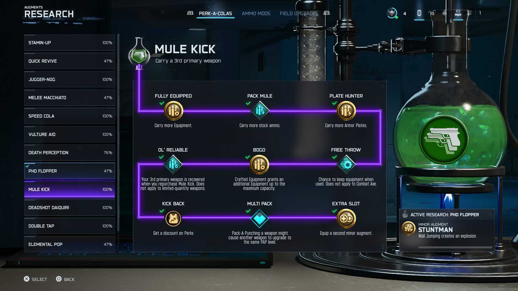mule kick augments