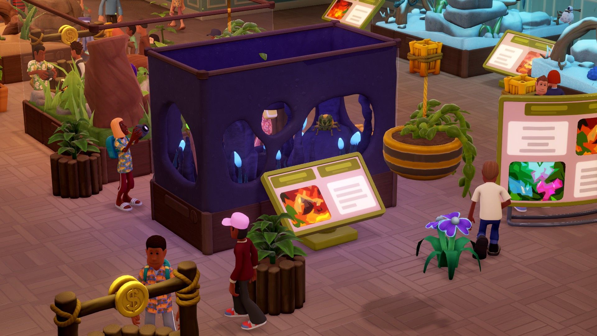 A cave terrarium in Two Point Museum Zooseum