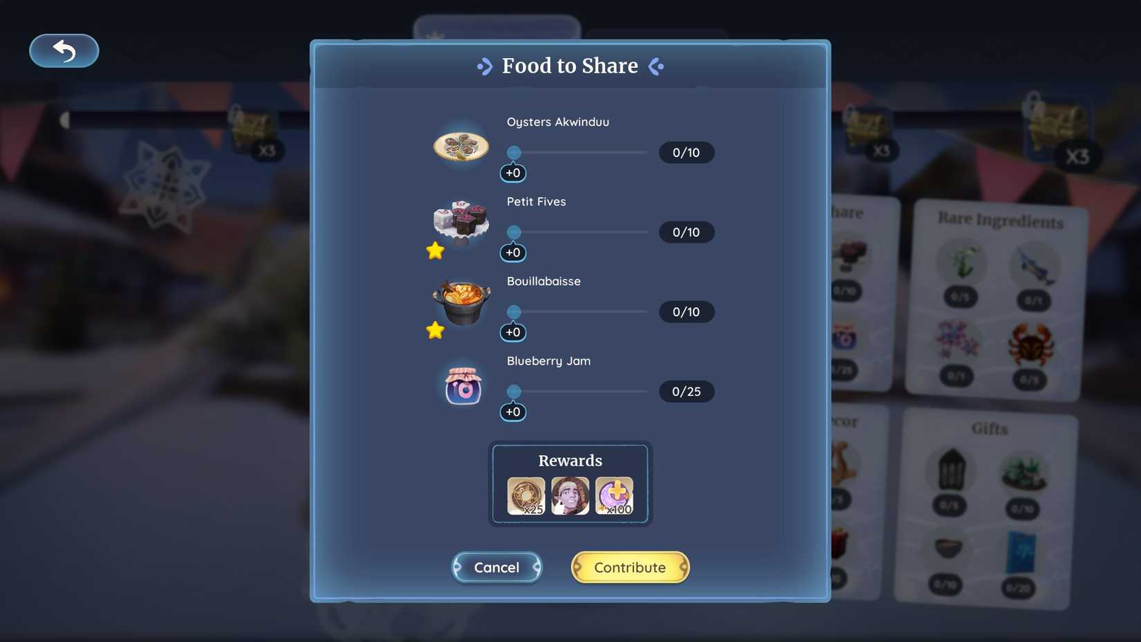 The Food to Share Bundle from the Palia Winterlights Bundle Board