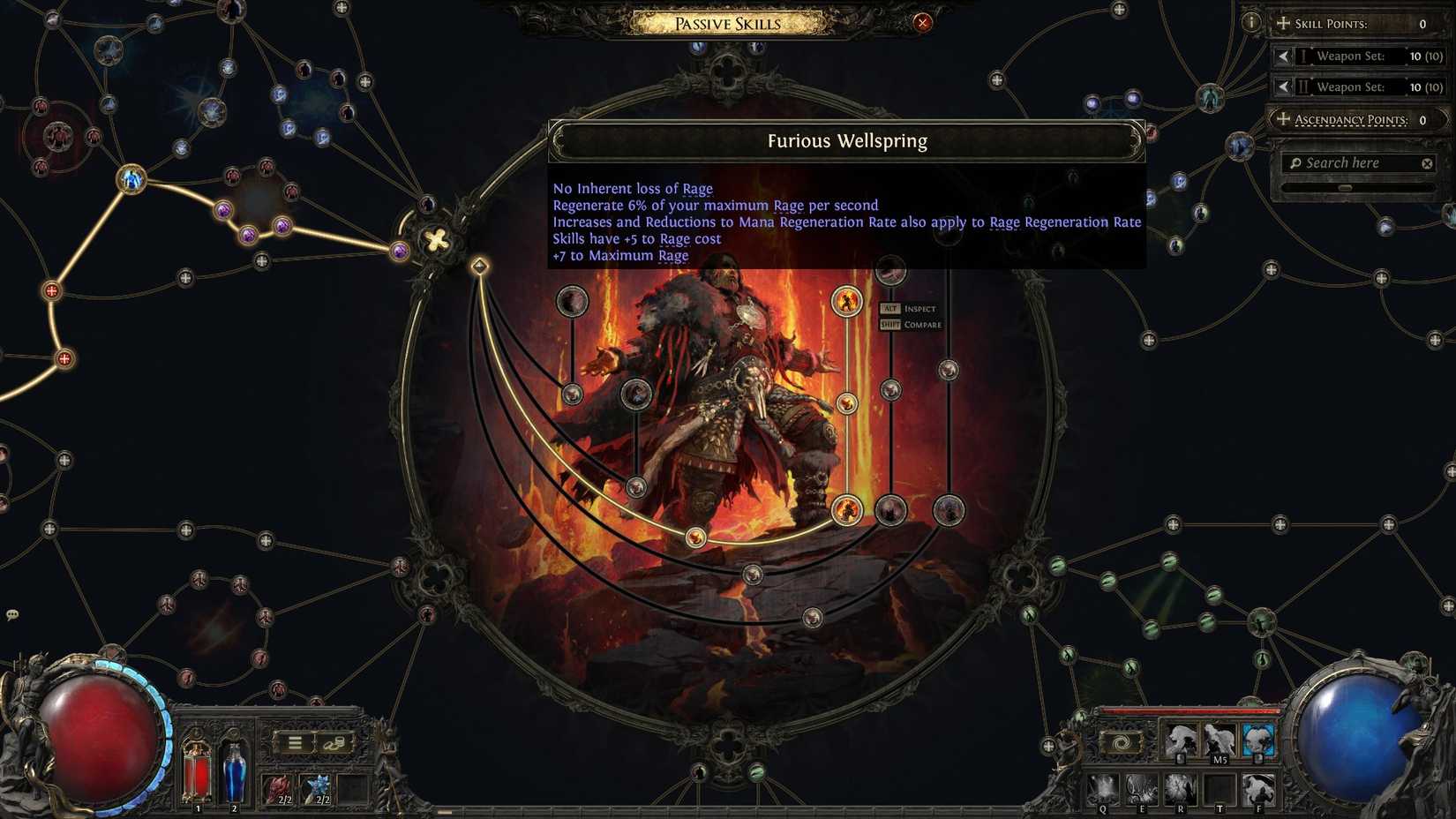 PoE2 Furious Wellspring Druid Shaman node