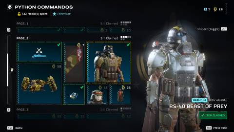 HD2 Beast of Prey armor