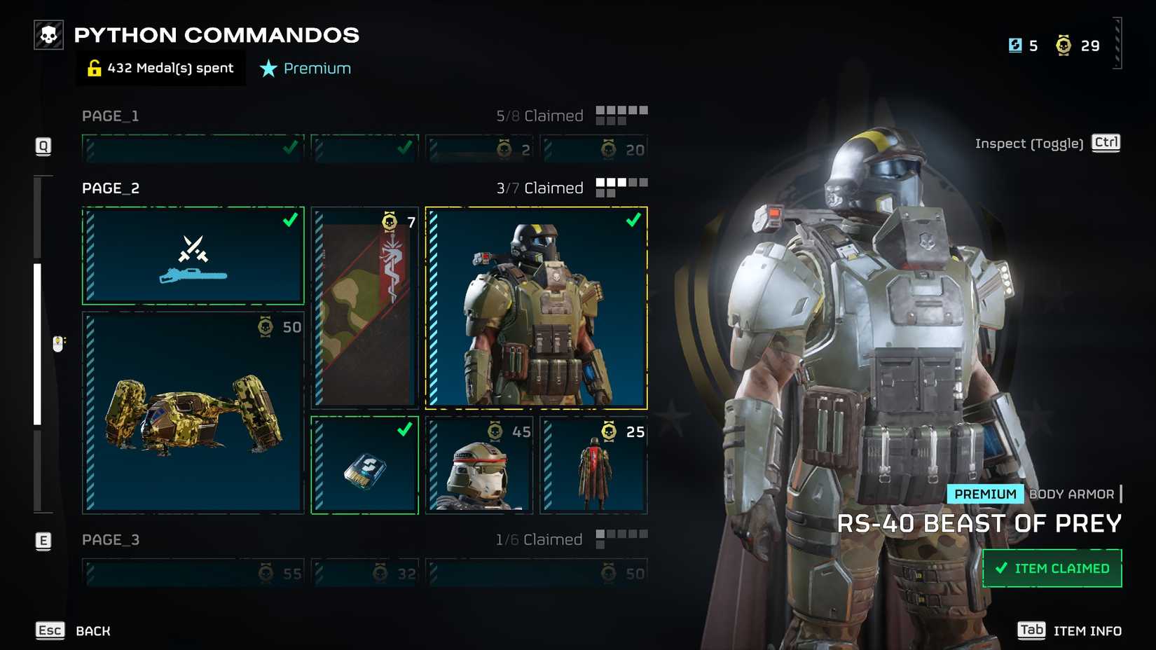 HD2 Beast of Prey armor