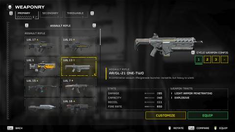 HD2 One-Two Assault Rifle