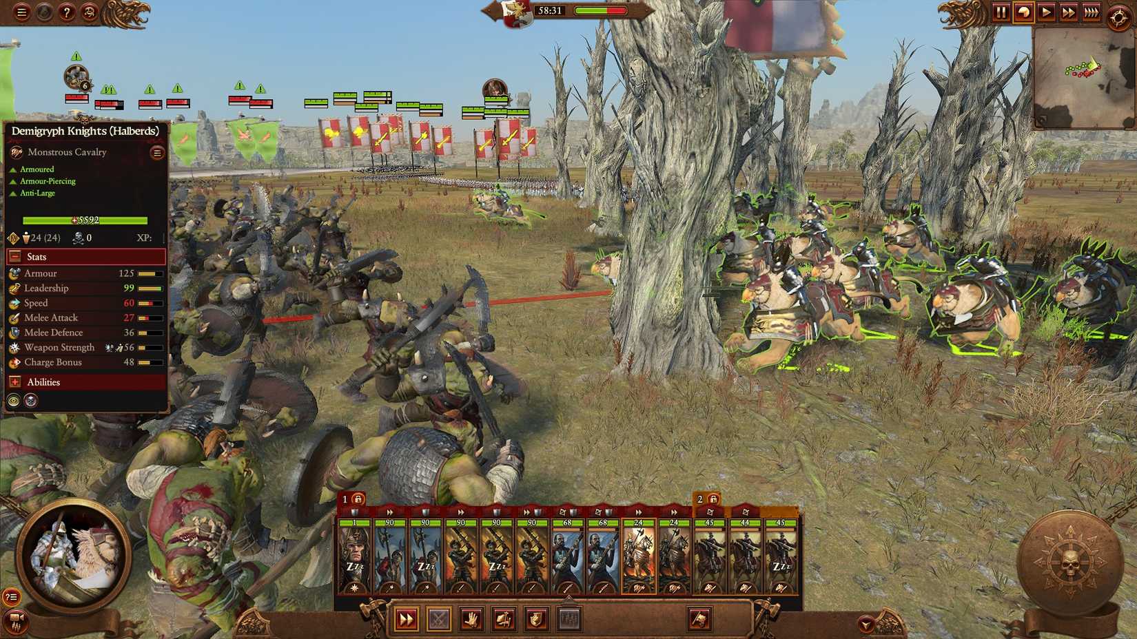 TWW3 Demigryph Knights charging
