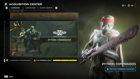 HD2 Python Commandos Warbond Banner