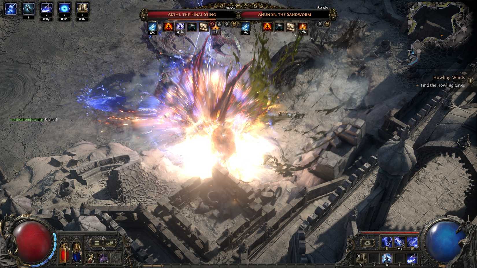 PoE 2 Akthi and Anundr boss fight