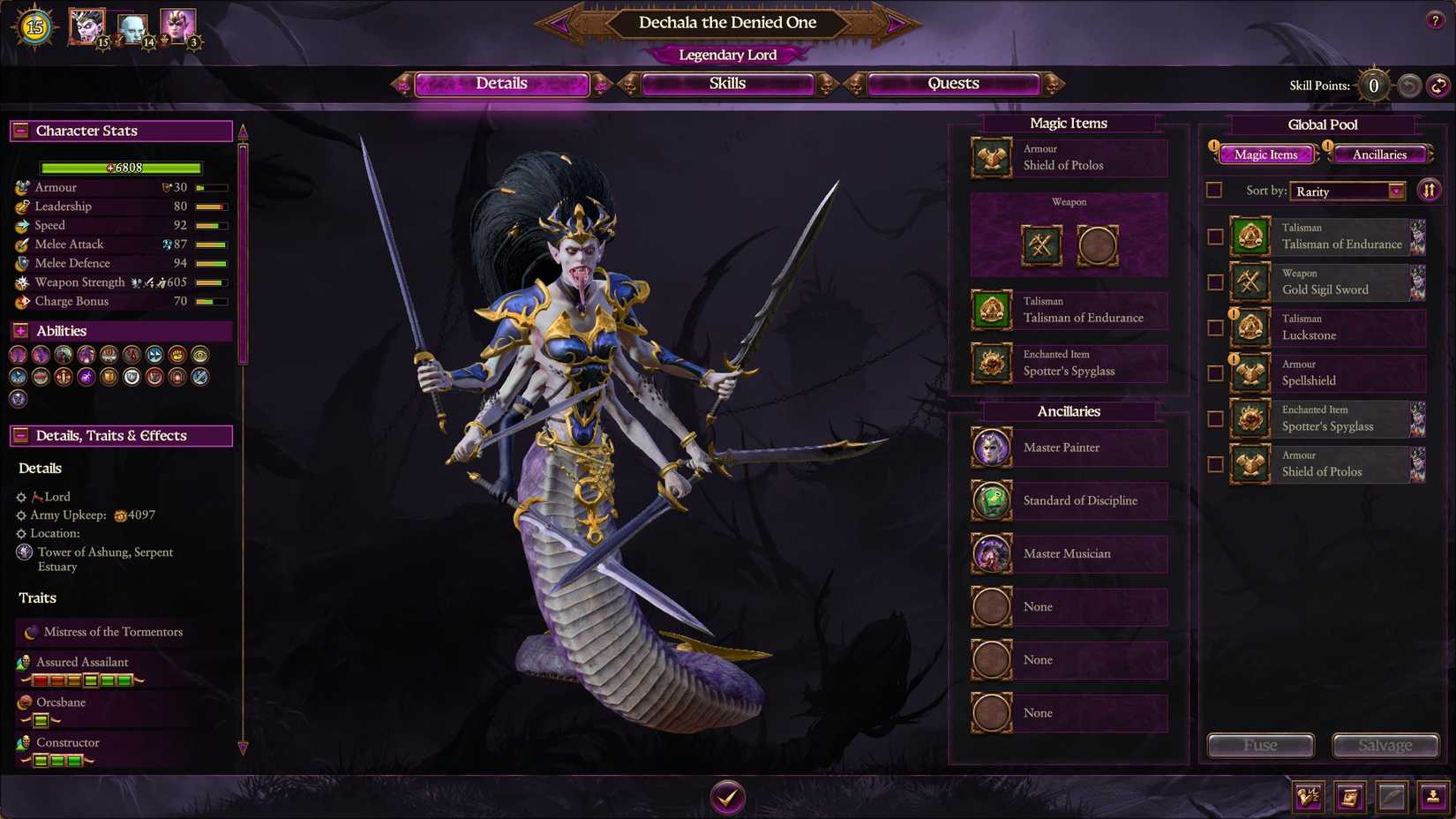 TWW3 Dechala details screen