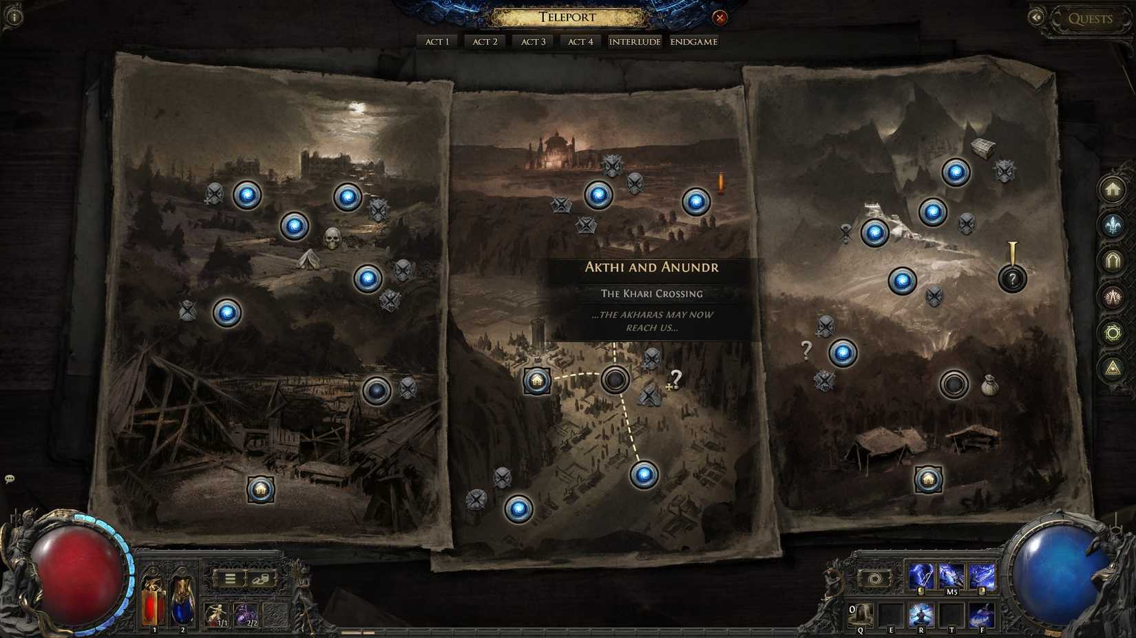 PoE 2 Akthi and Anundr Interludes map