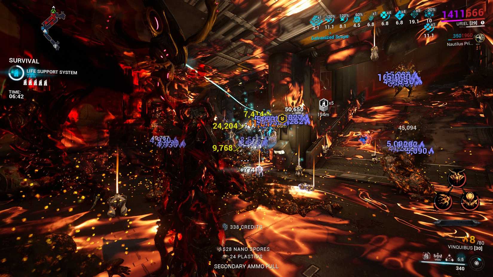 Warframe Uriel in combat