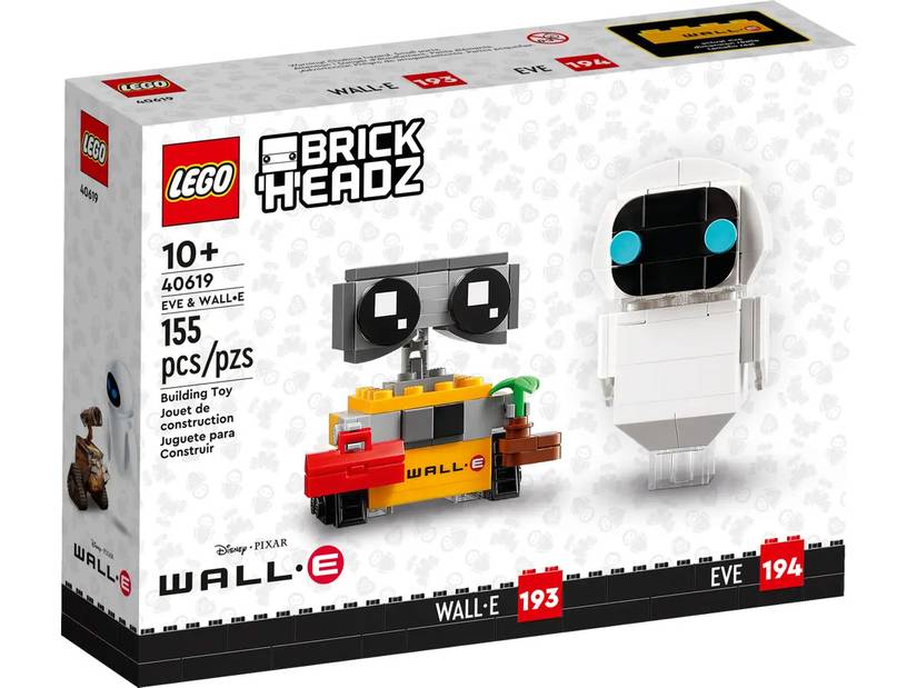 4 40619 EVE and Wall-E LEGO BrickHeadz box packaging