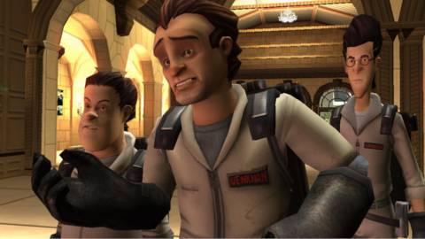 A cutscene featuring characters in Ghostbusters The Video Game (Wii Version)