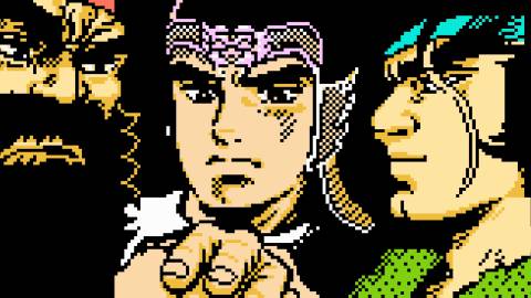 A scene featuring characters in Destiny of an Emperor (NES)