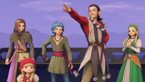 A scene featuring characters in Dragon Quest 11 Echoes of an Elusive Age (2018)