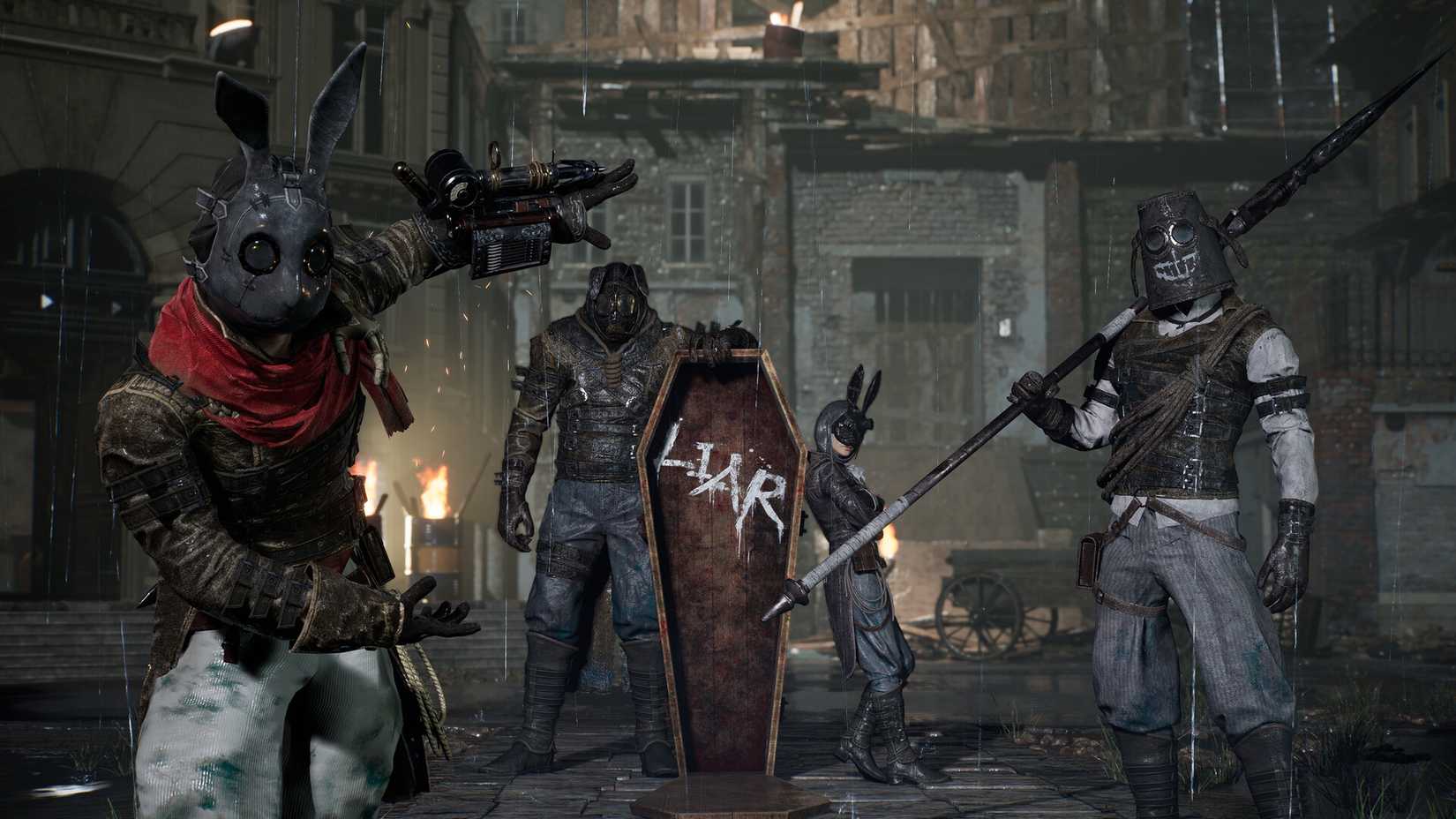 A scene featuring characters in Lies of P