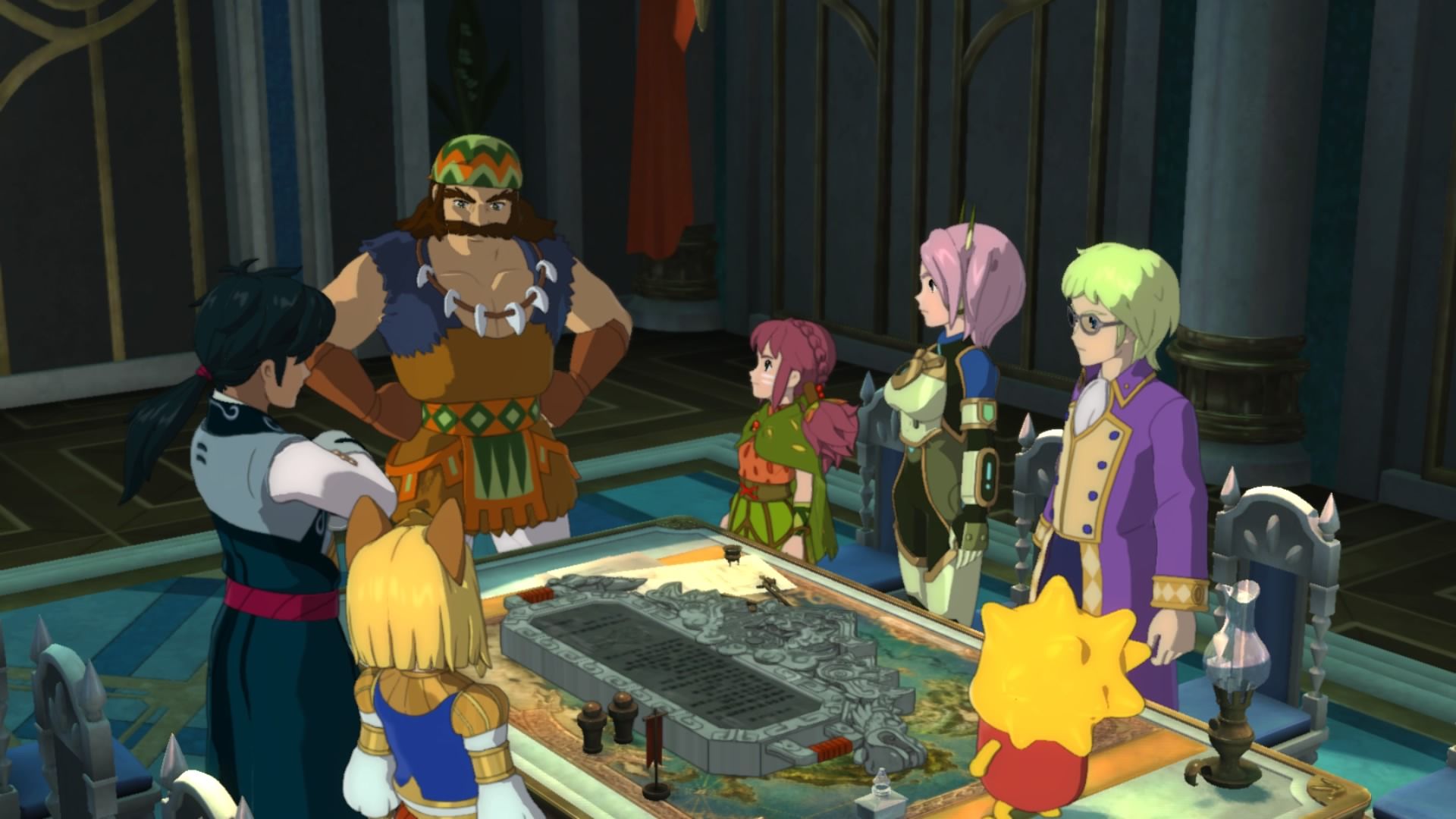 A scene featuring characters in Ni no Kuni 2 Revenant Kingdom (2018)