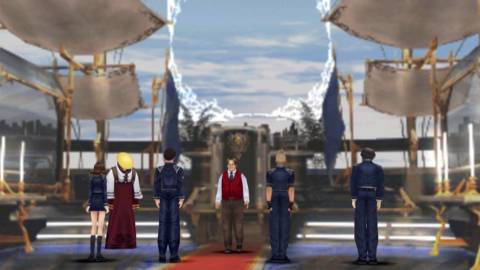 A scene featuring characters in school in Final Fantasy 8 (1999)