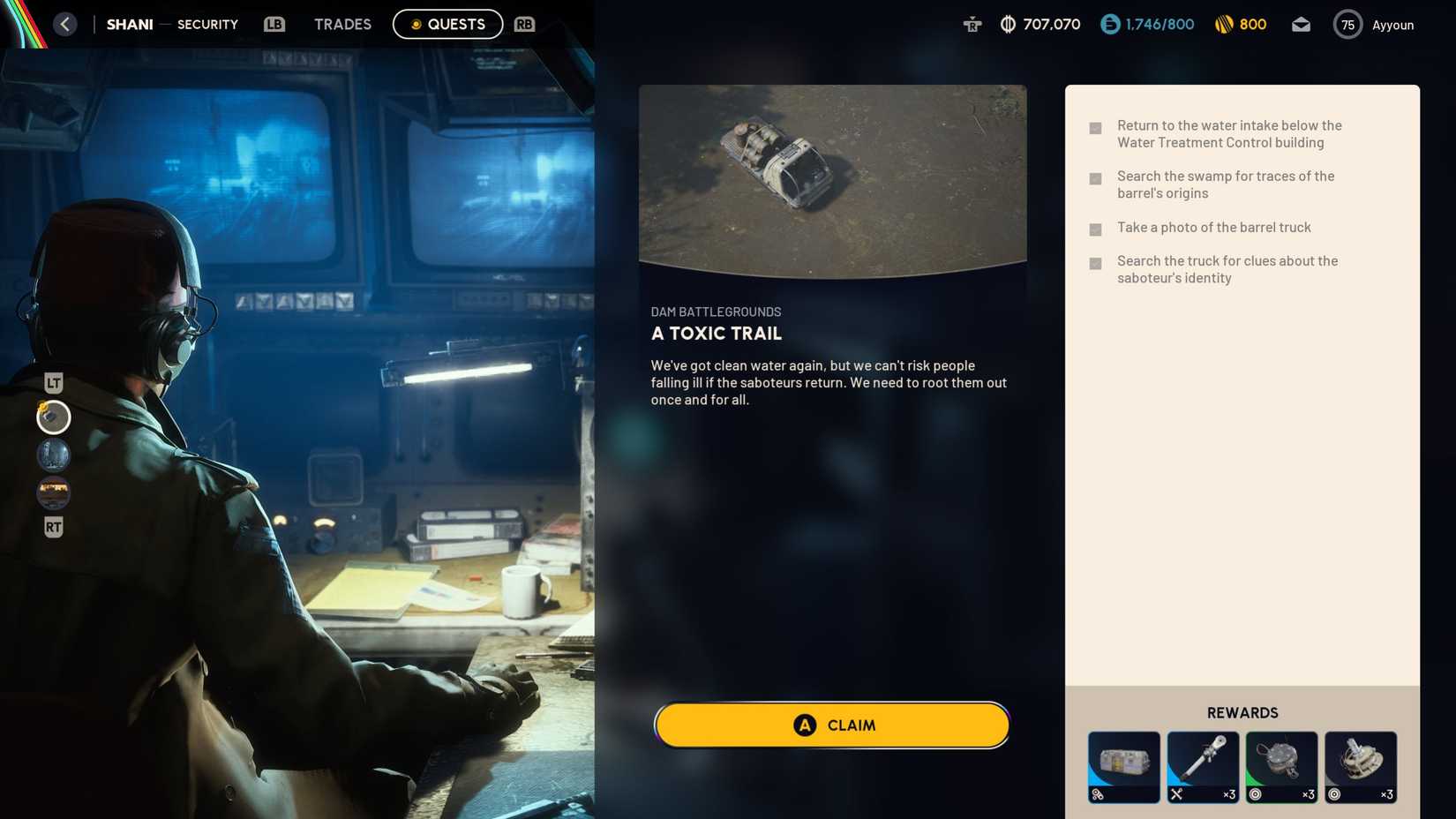 A Toxic Trail Completion Rewards ARC Raiders