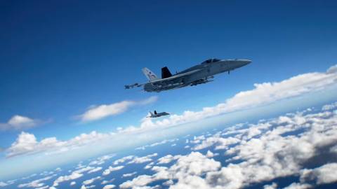 Two fighter jets in Ace Combat 8