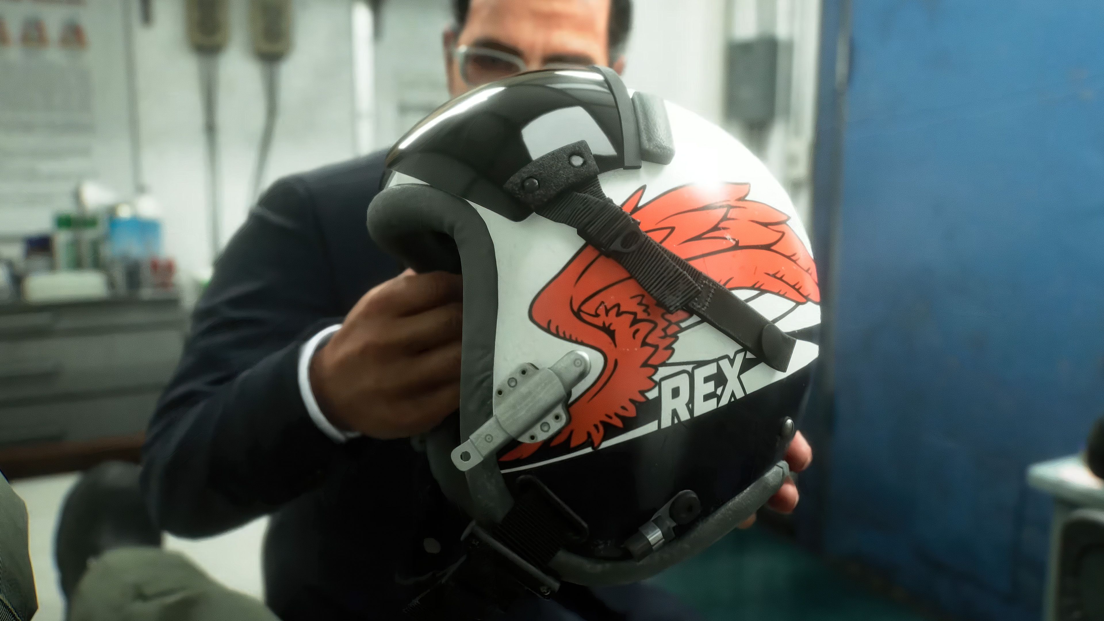 A cutscene from Ace Combat 8