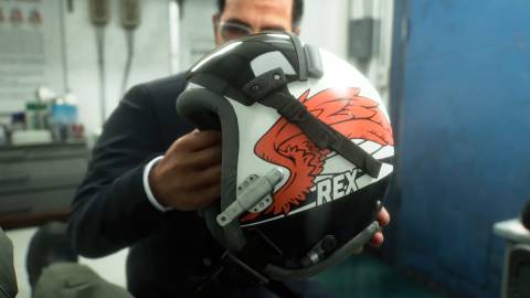 A cutscene from Ace Combat 8