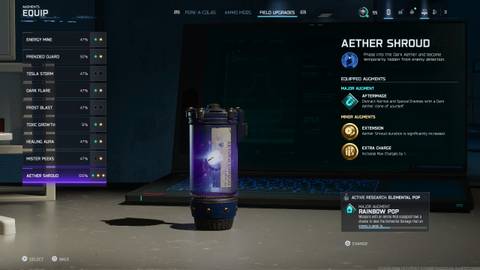 aether shroud augments for spider fang