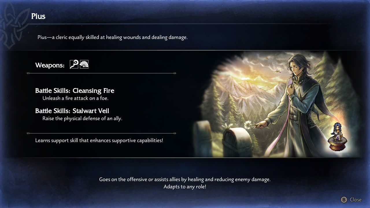 All Octopath Traveler 0 Characters Pius