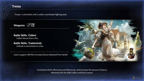 All Octopath Traveler 0 Characters Tressa