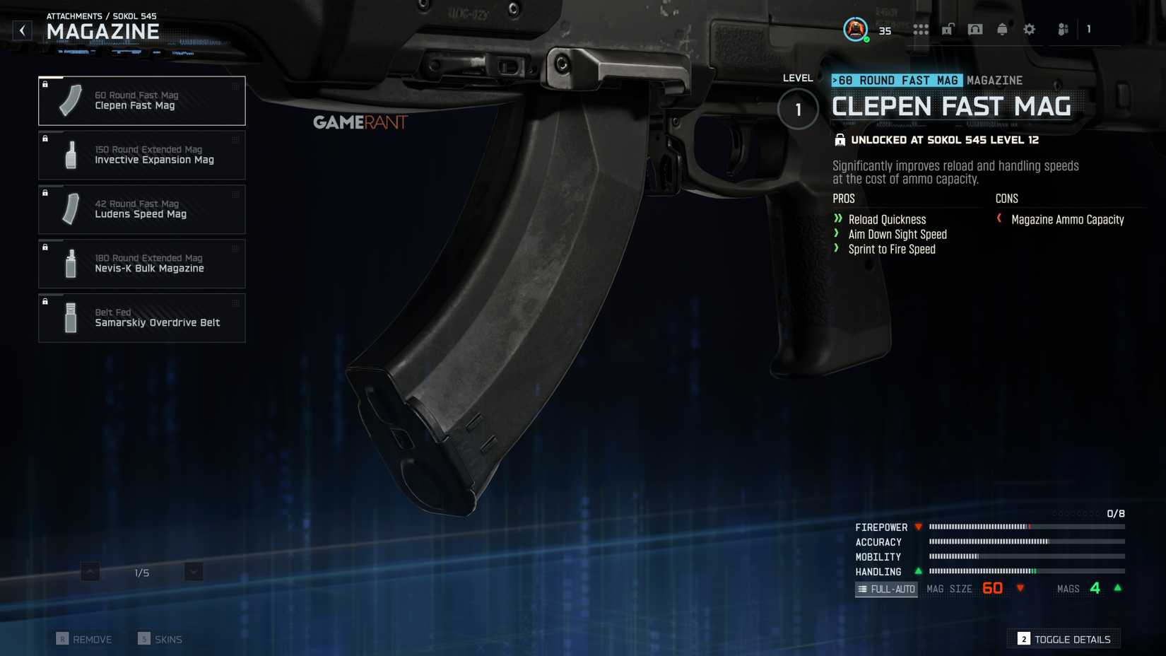 All Sokol 545 Magazines in Black Ops 7