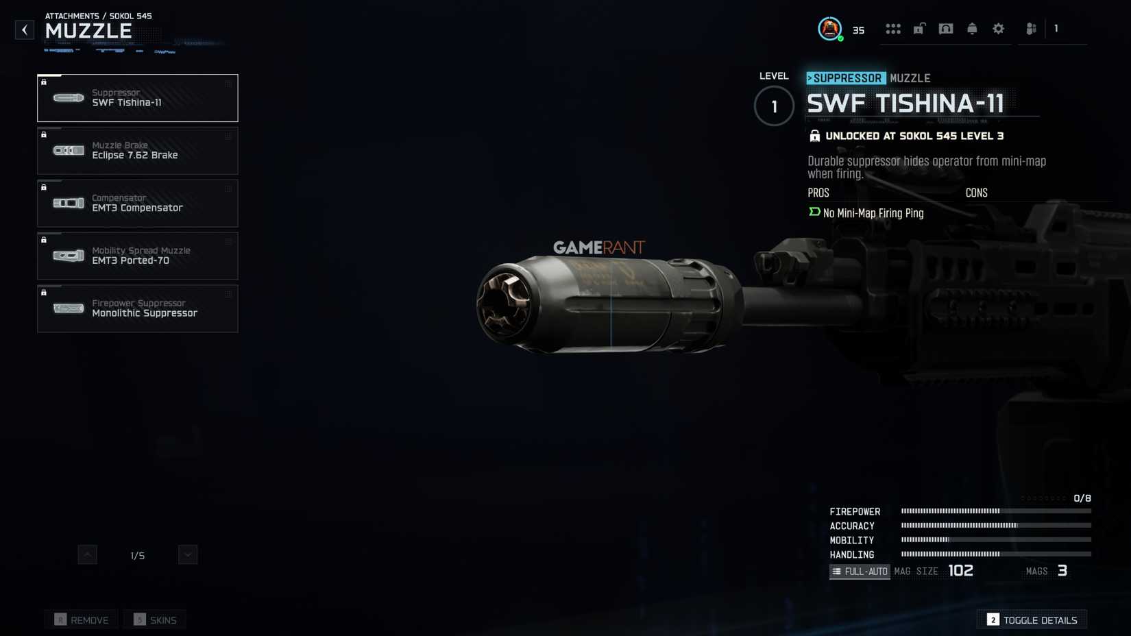 All Sokol 545 Muzzles in Black Ops 7