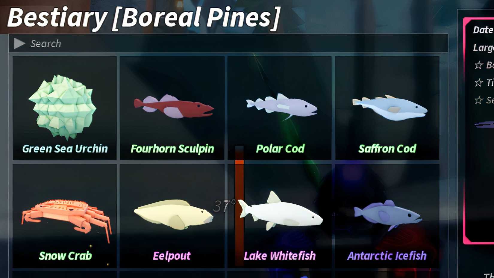 an imagine of the boreal pines bestiary in fisch