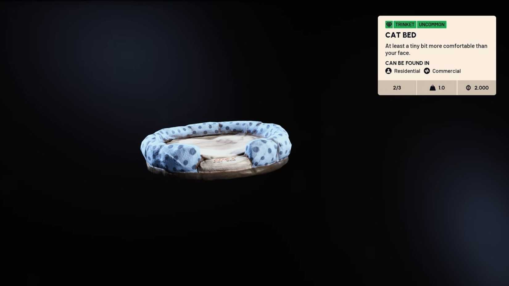 cat bed in arc raiders.