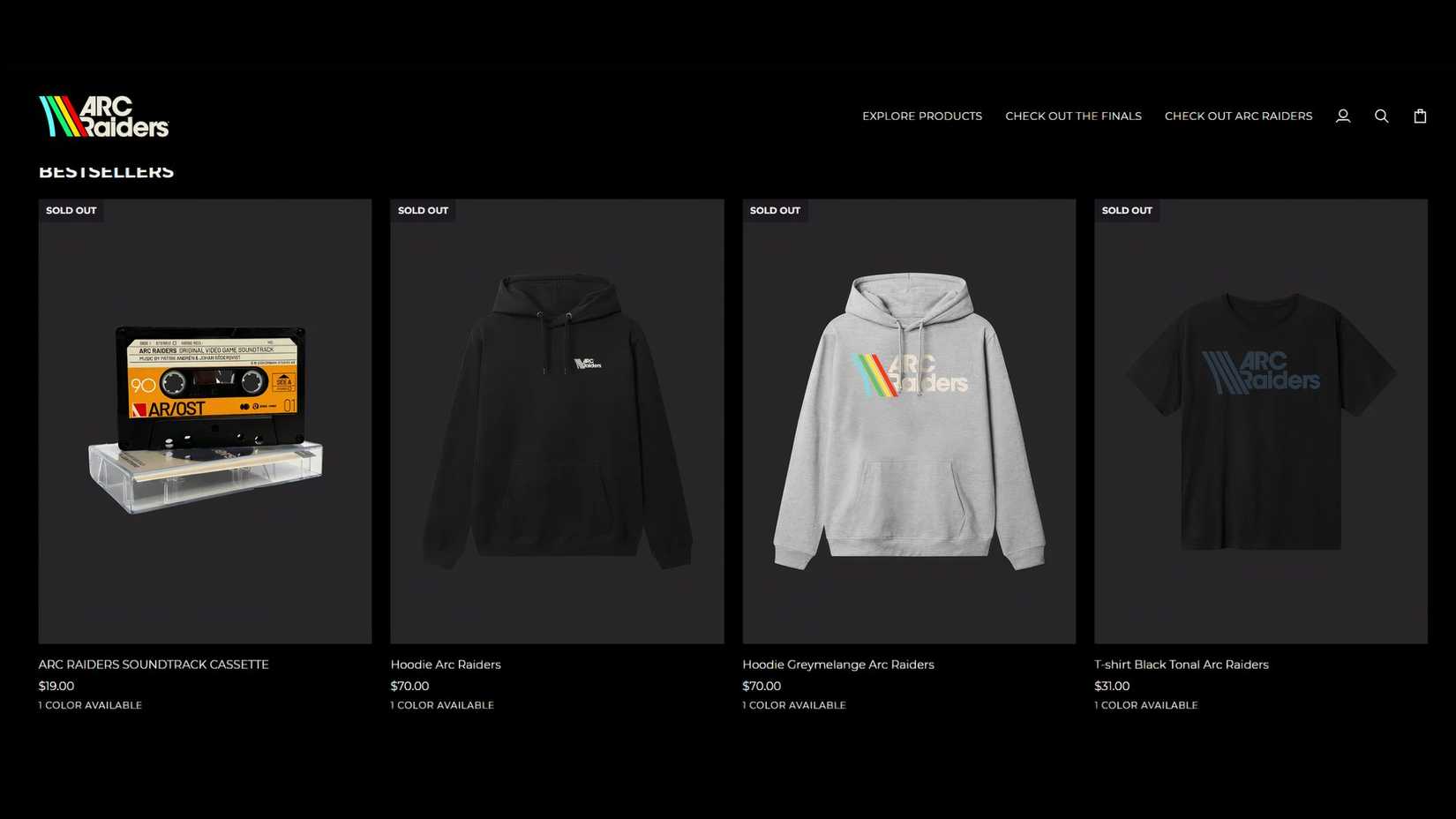 arc raiders original merch store
