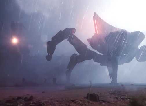 Pemain ARC Raiders berlari dari mesin musuh di dalam game