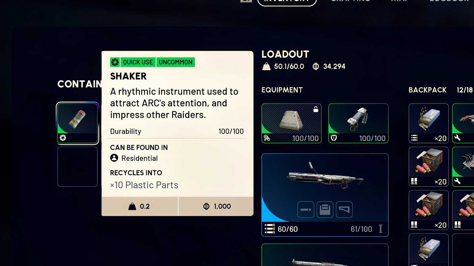 shaker in arc raiders