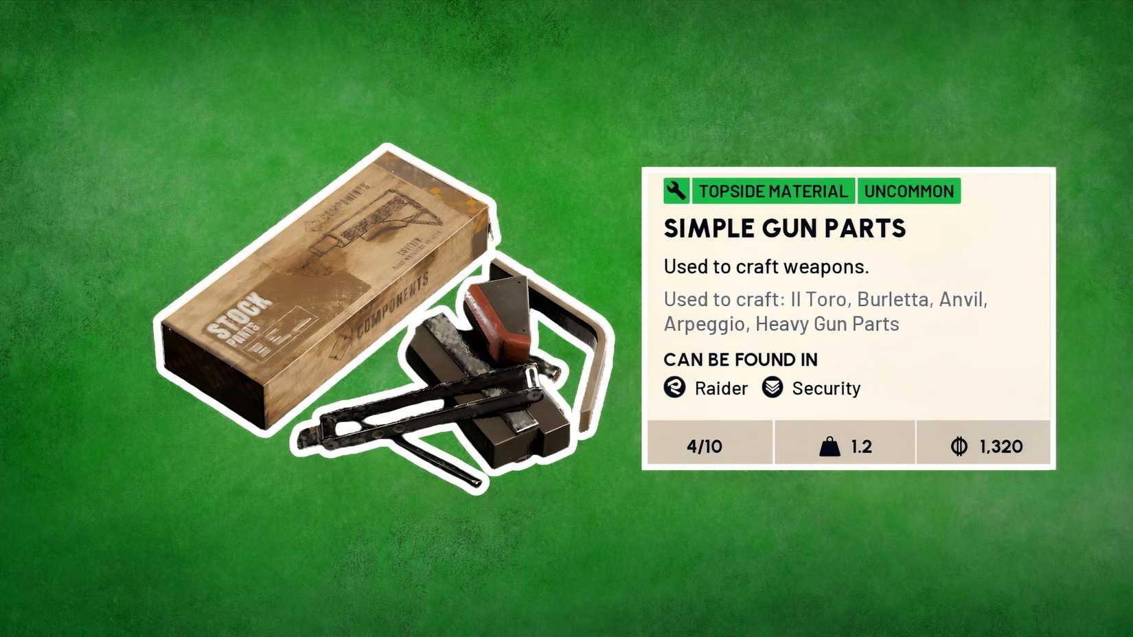 simple weapon parts in arc raiders