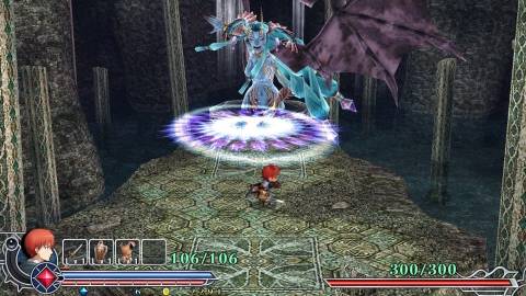 Attacking a boss in Ys The Oath In Felghana